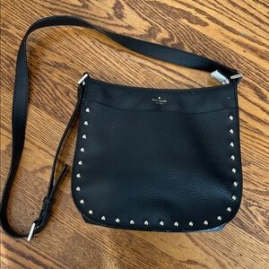 Kate Spade Black Crossbody with Silver Studs